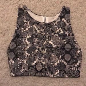 Snake print sports bra